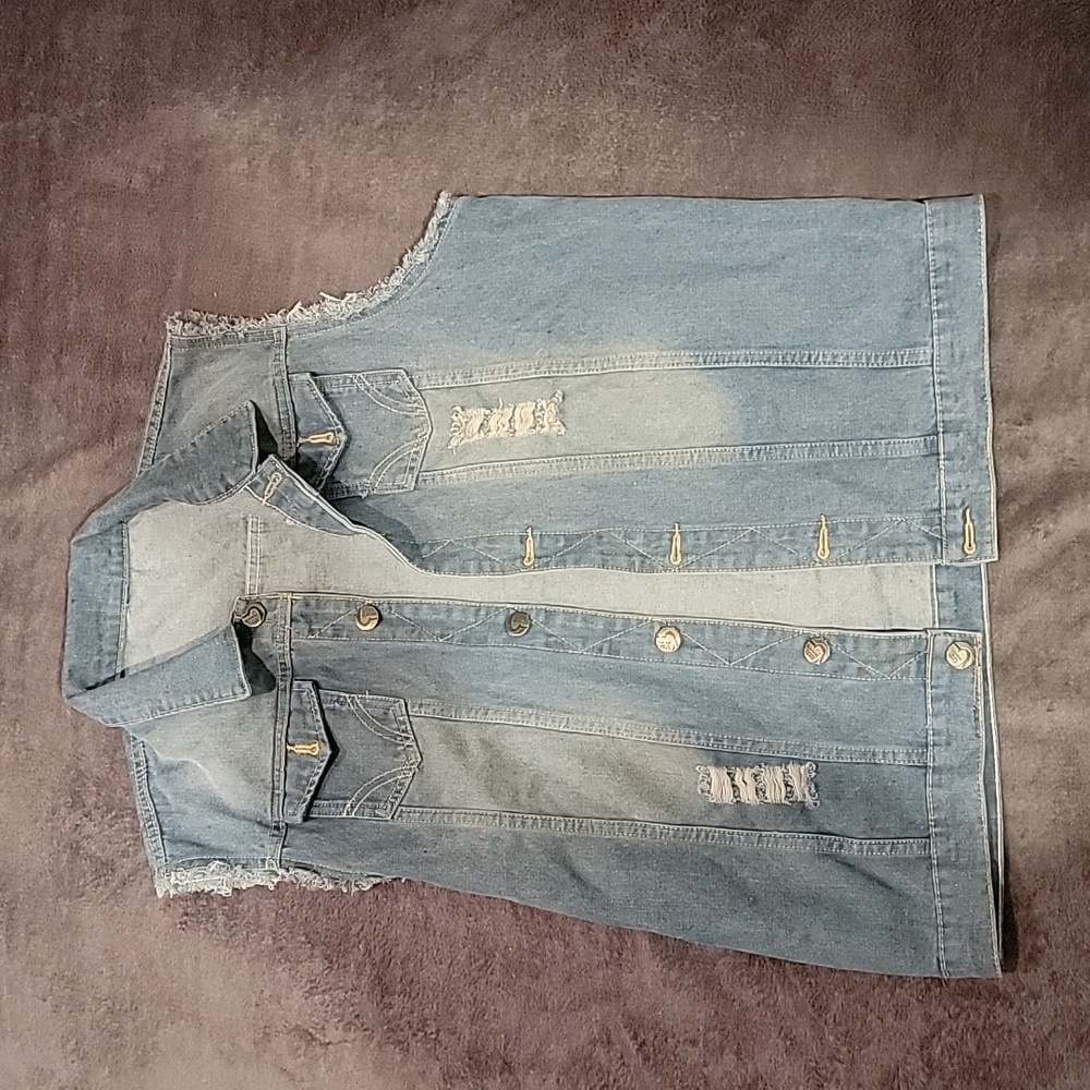 Custom Sleeveless Jean Jacket Vest